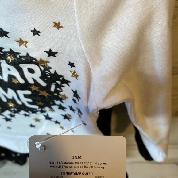 Baby Girl New Years Outfit Size 12 Months NEW - Picture 5 of 5